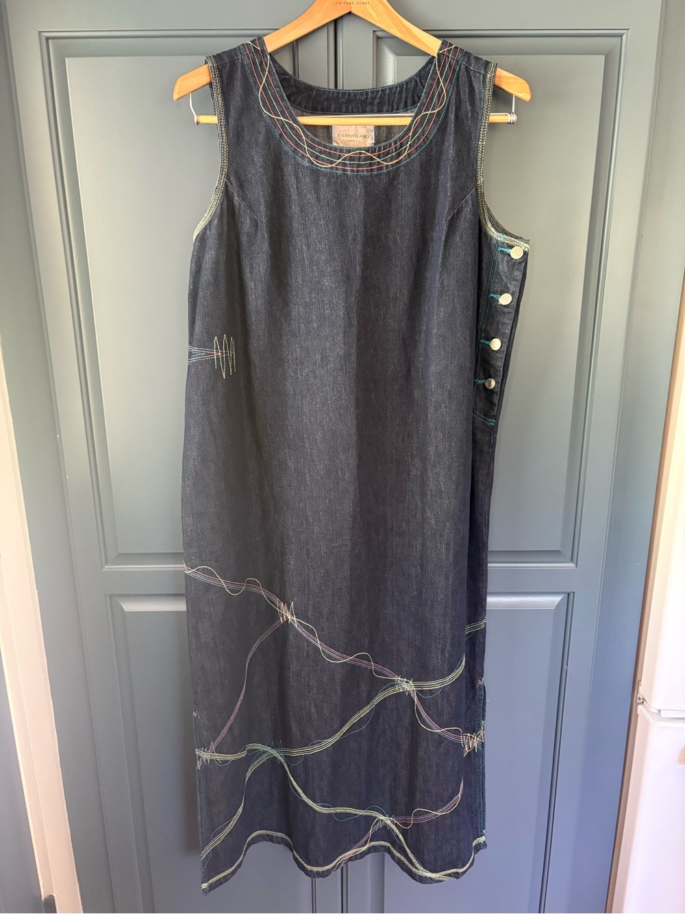 vintage Capistrano brand denim maxi dress